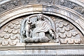 6 _ Revello - Collegiata di Santa Maria Assunta -portale - lunetta della Madonna col Bambino 